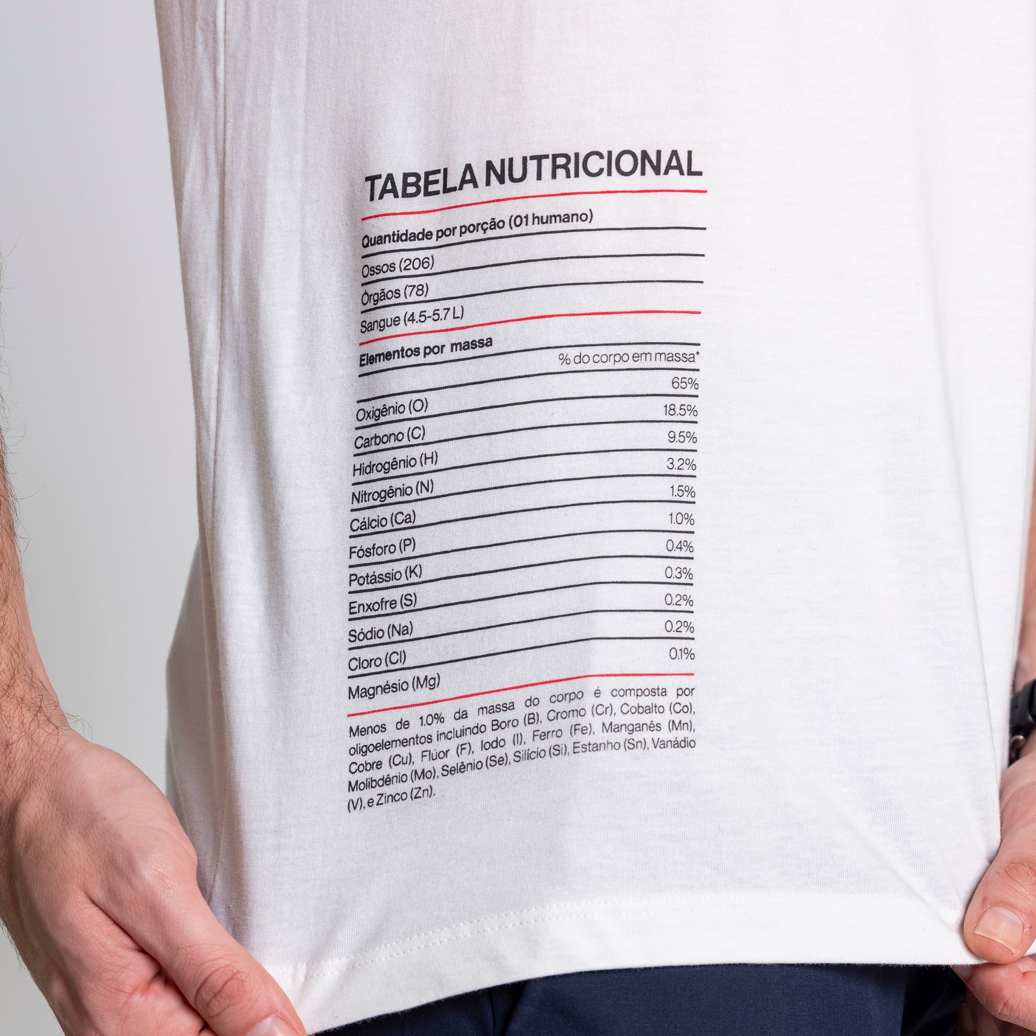 Camiseta Tabela Nutricional