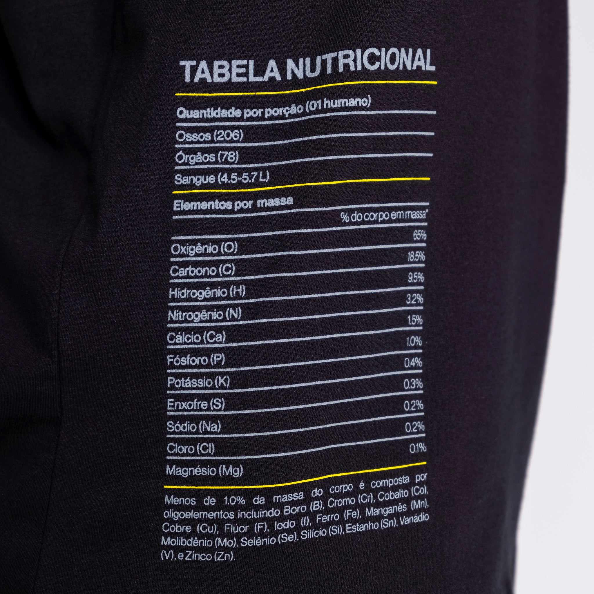 Camiseta Tabela Nutricional