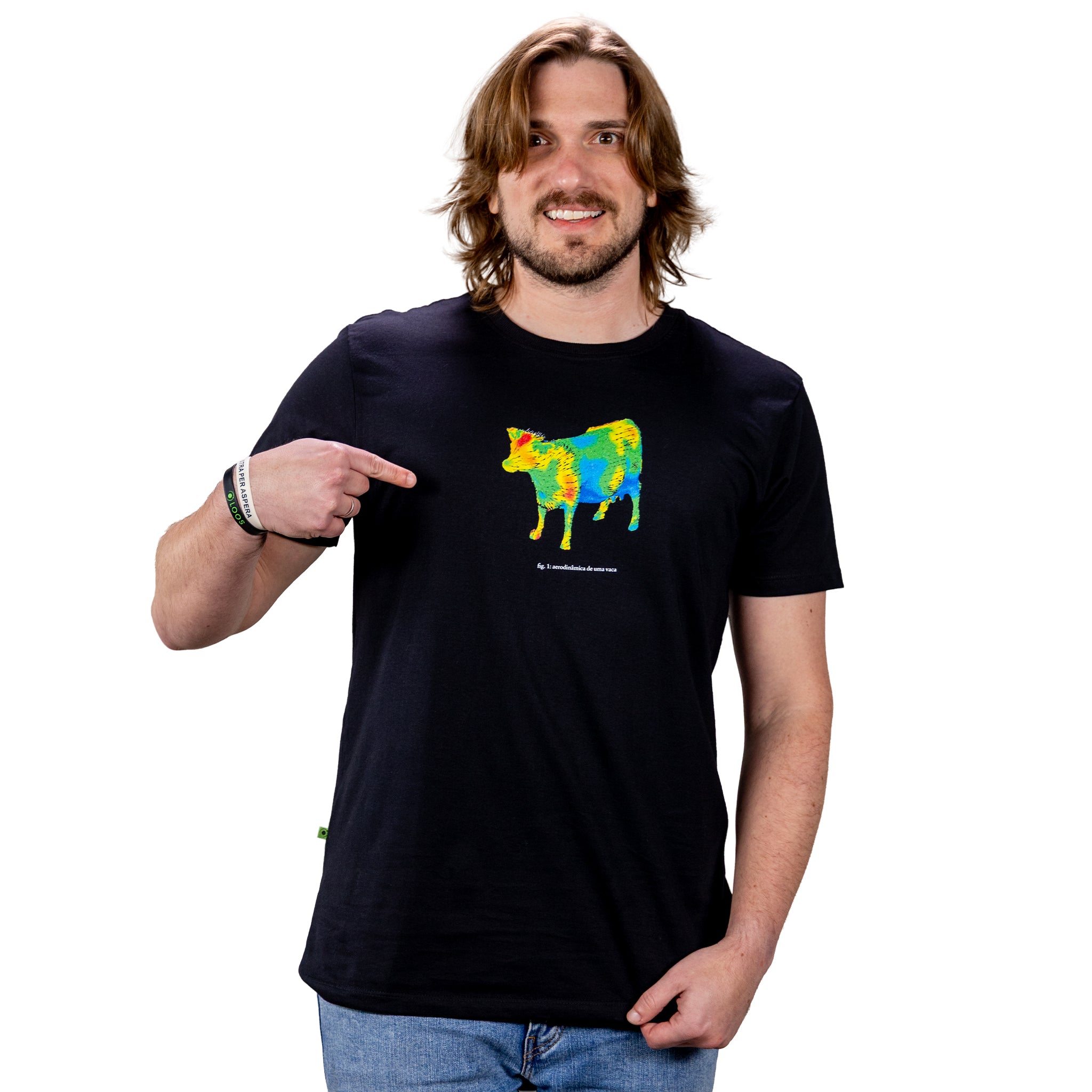 Camiseta Vaca Aerodinâmica