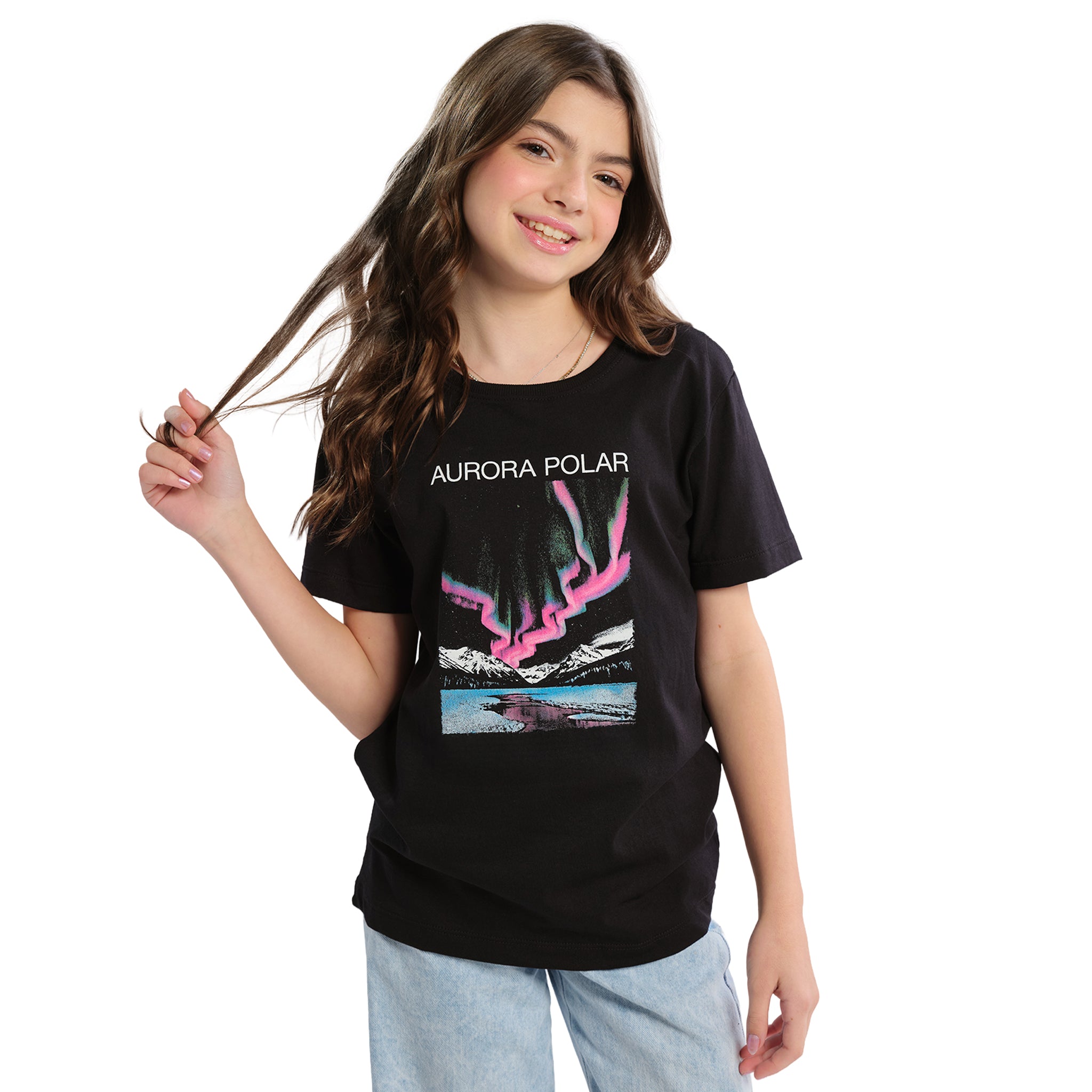 Camiseta Infantil Aurora Polar