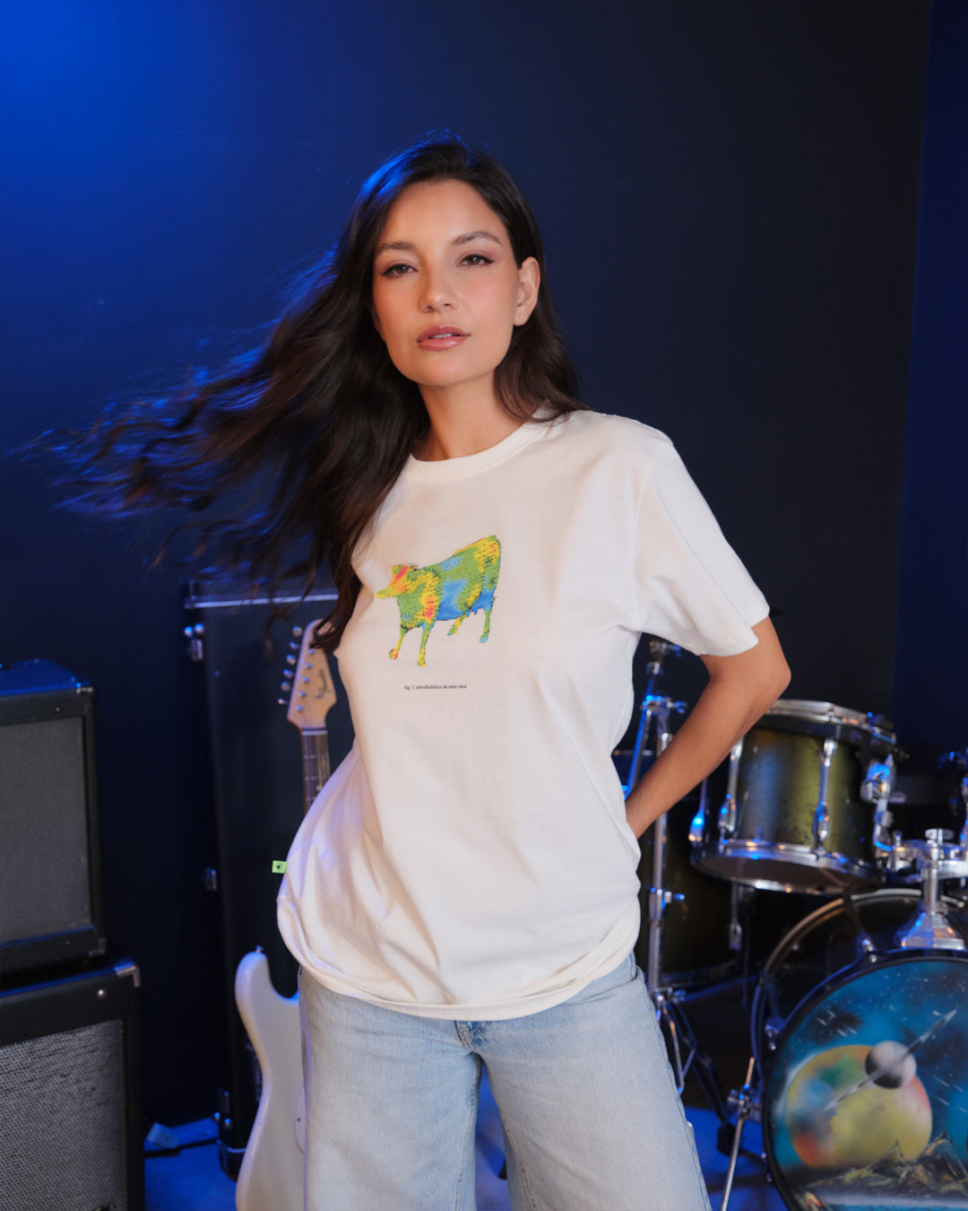 Camiseta Vaca Aerodinâmica