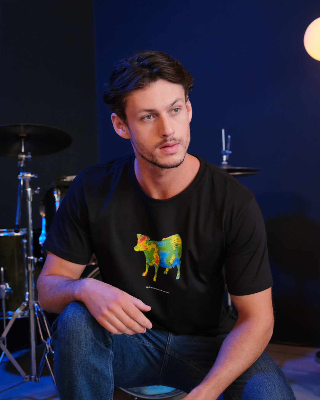 Camiseta Vaca Aerodinâmica