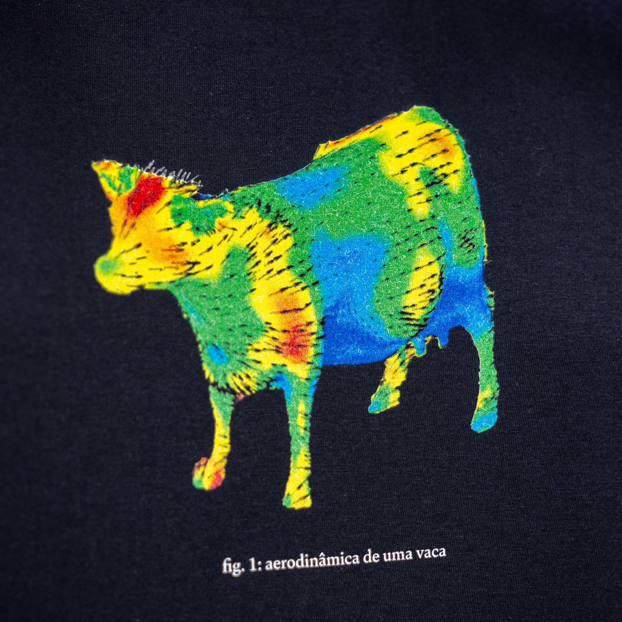 Camiseta Vaca Aerodinâmica