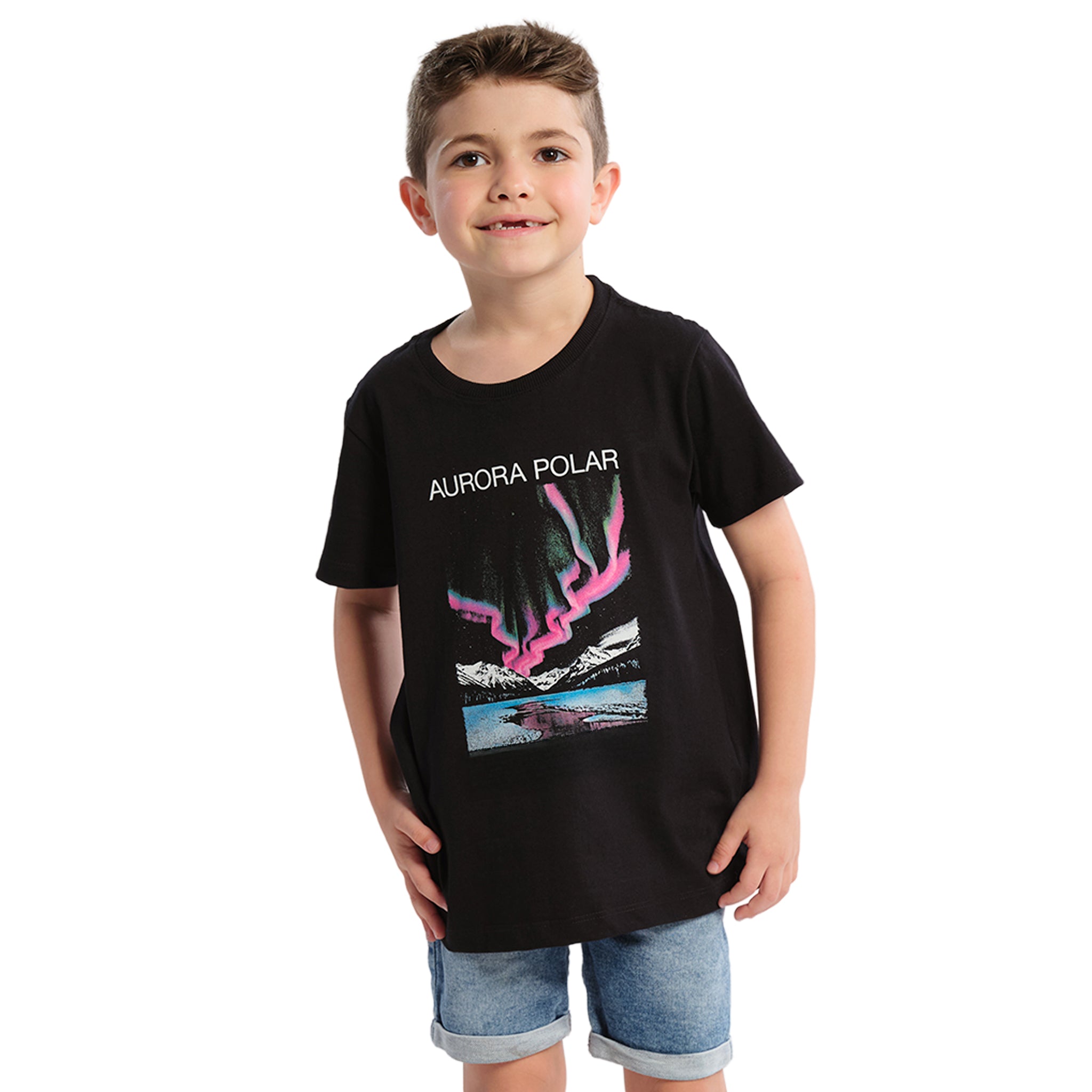 Camiseta Infantil Aurora Polar