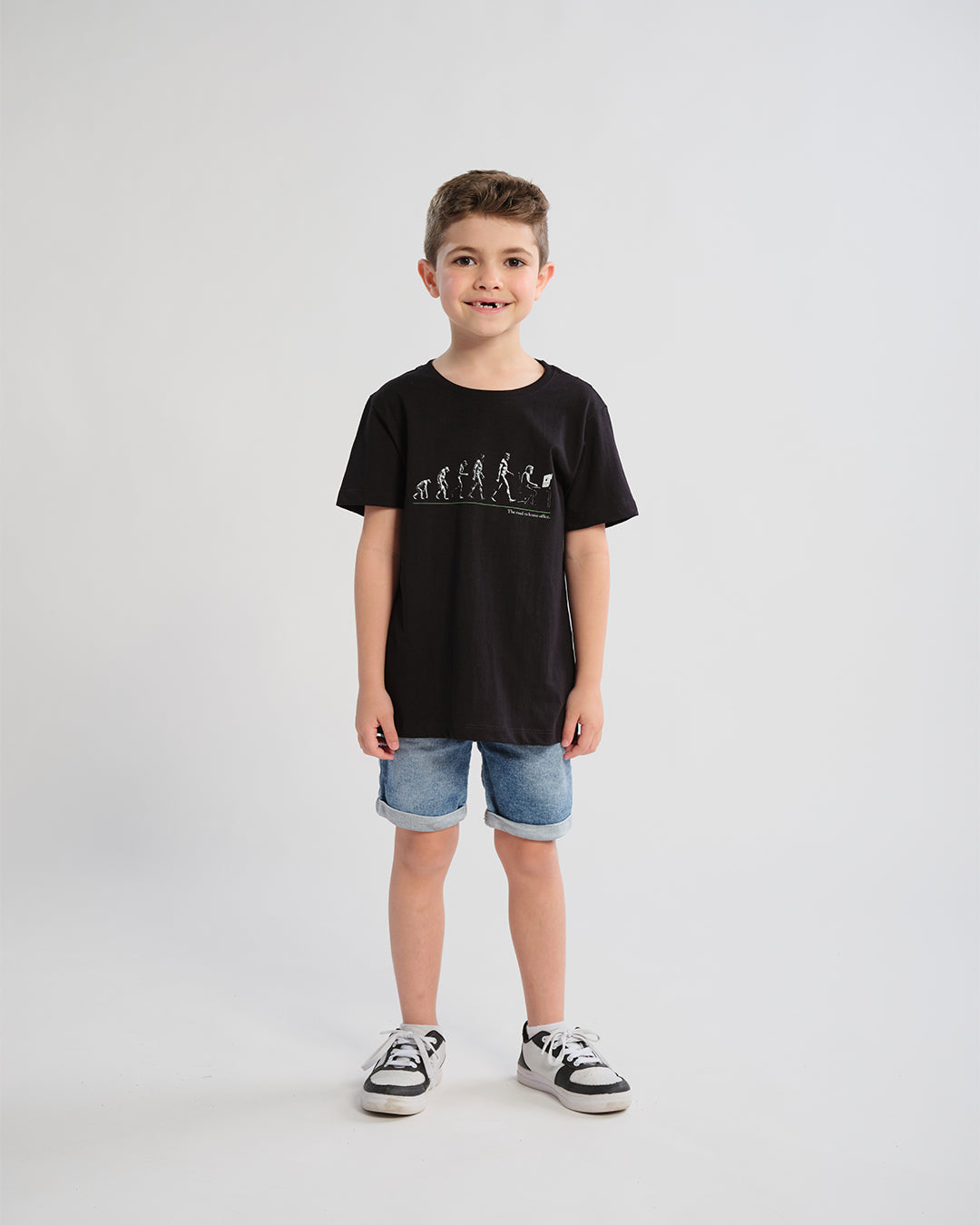 Camiseta Infantil Evolução Humana