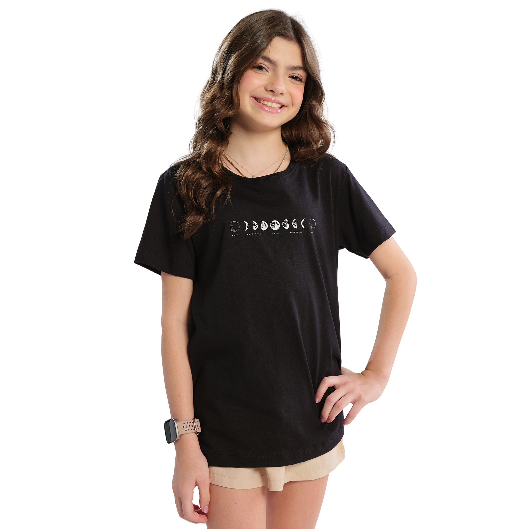 Camiseta Infantil Fases da Lua