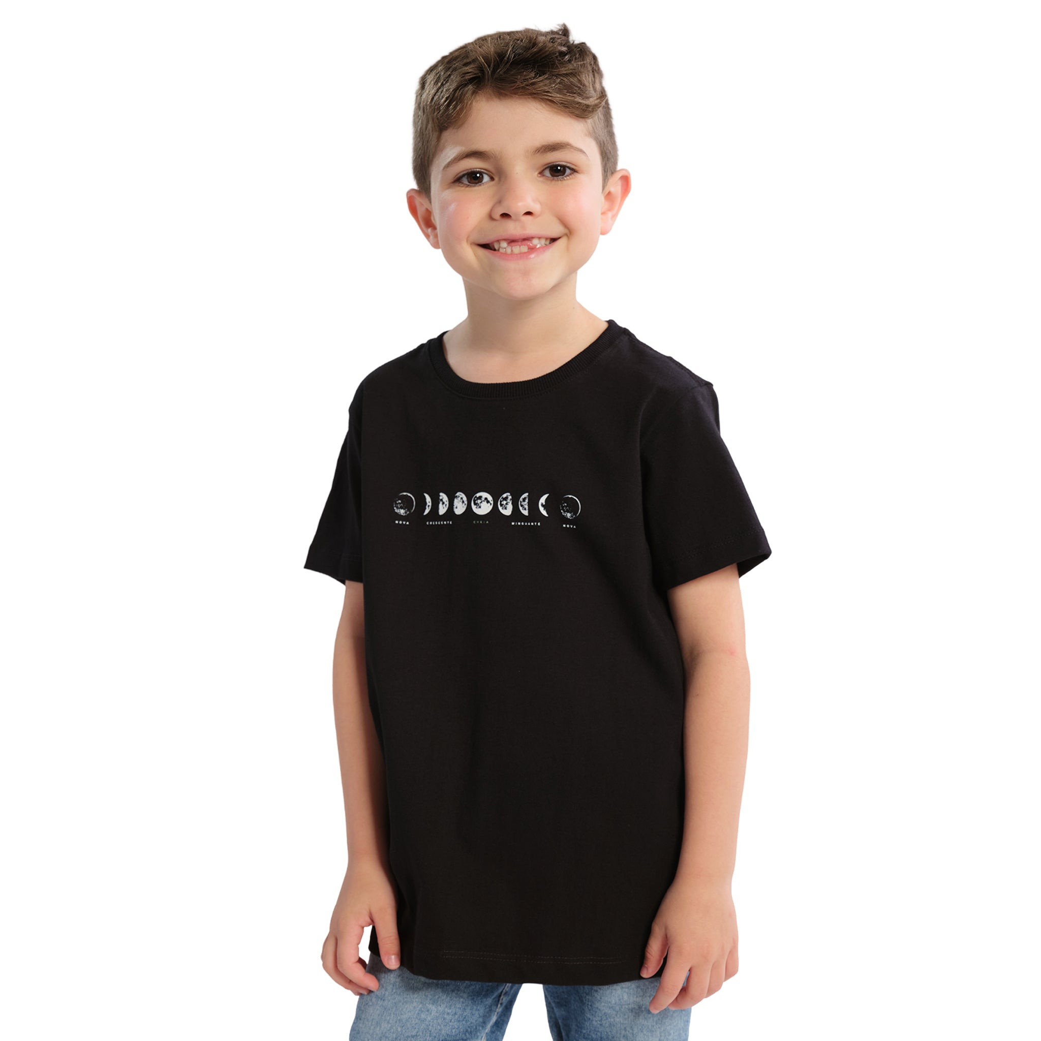 Camiseta Infantil Fases da Lua