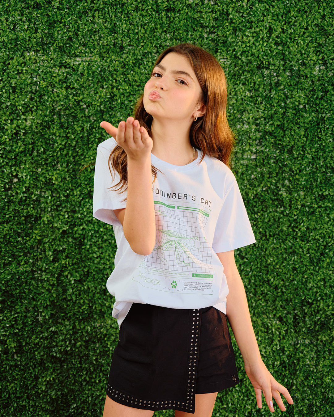Camiseta Infantil Gato de Schrodinger