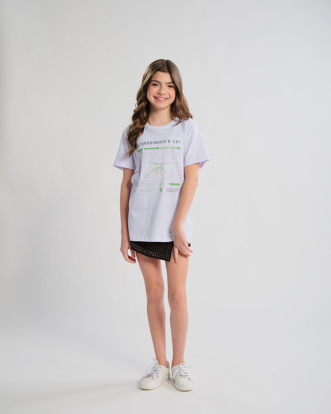 Camiseta Infantil Gato de Schrodinger
