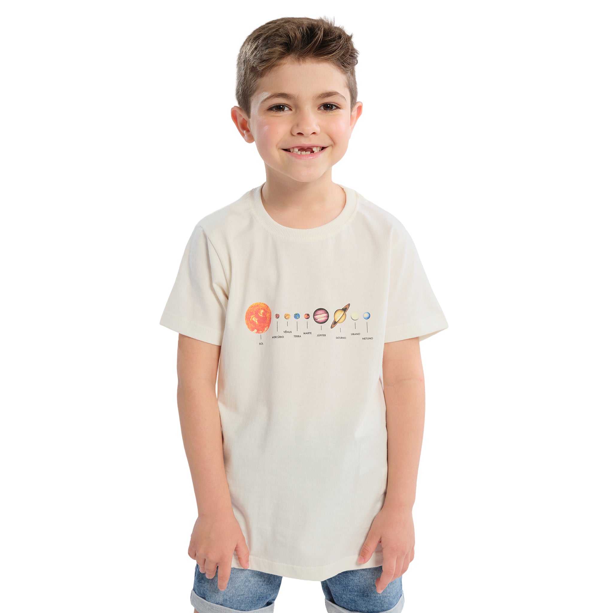 Camiseta Infantil Nosso Sistema Solar